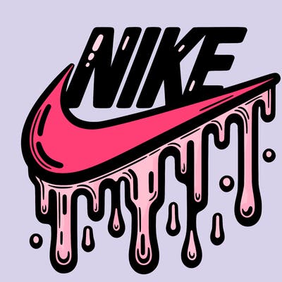 dripping nike logo