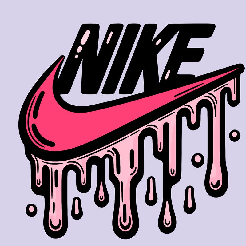 dripping nike logo