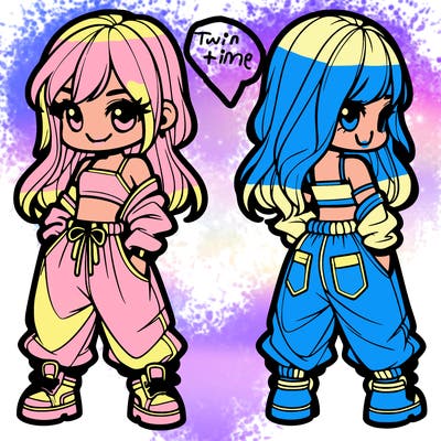 girl in crop top and baggy pants
