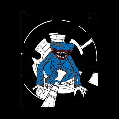 huggie wuggy crawling through pipes