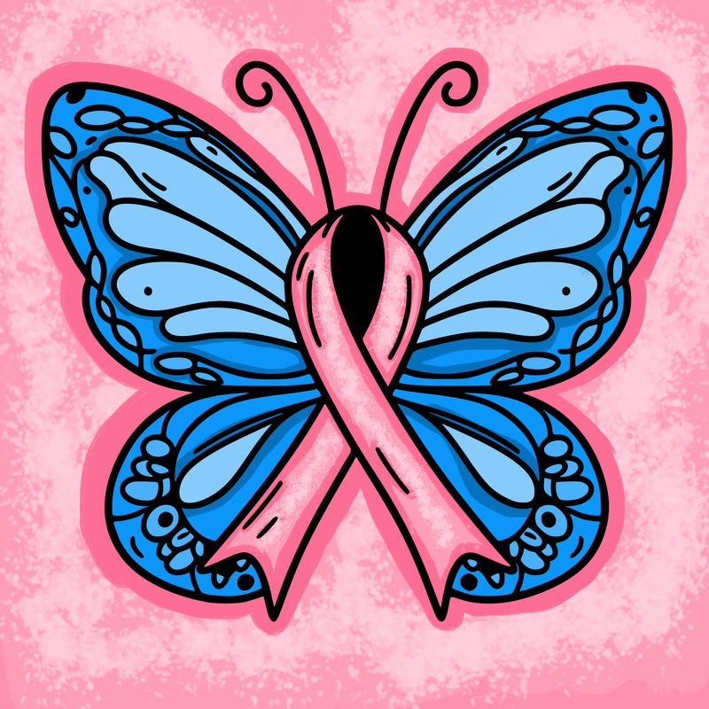 breast cancer awareness butterfly