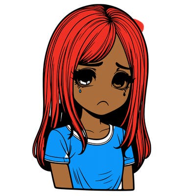 realistic sad girl