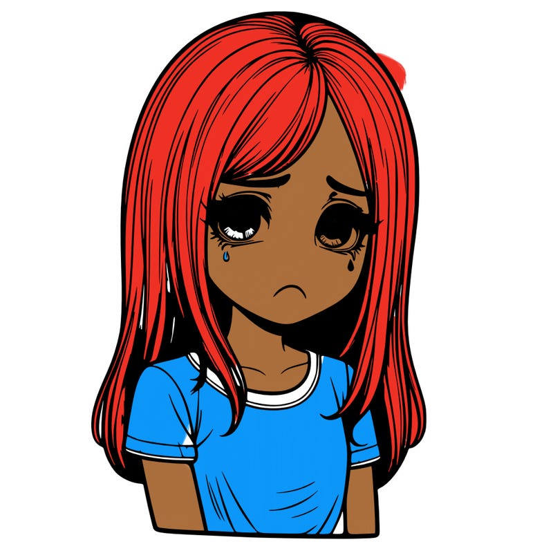 realistic sad girl