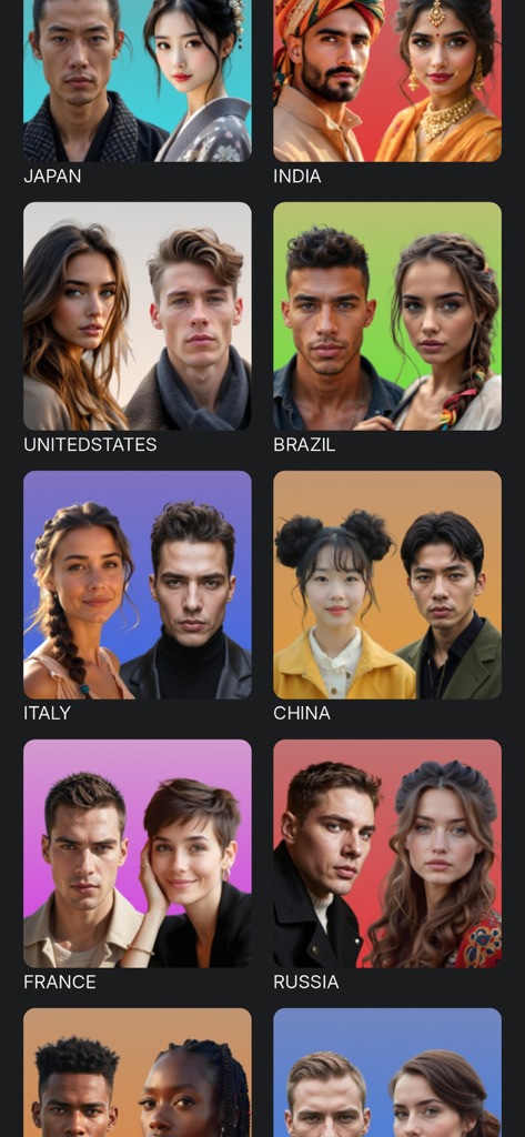 Hair Type: AI Hairstyle Try On - A grid showcasing diverse AI generated hairstyle trends for men and women from different countries