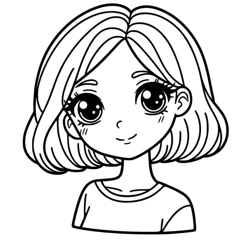 pretty girl with short hair