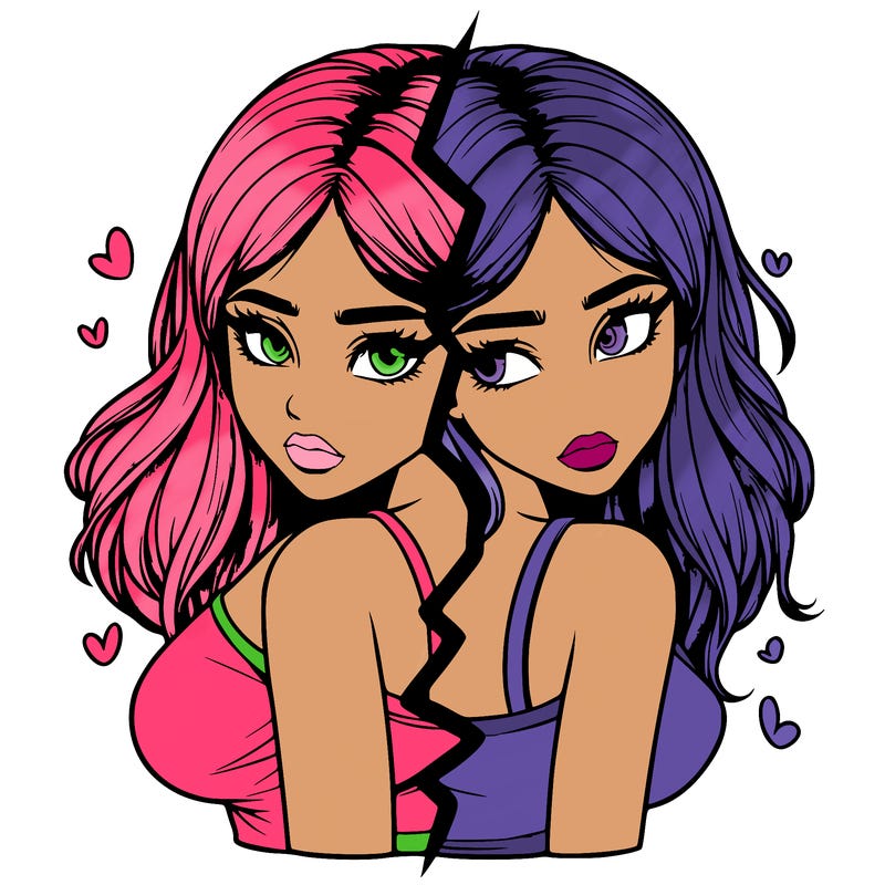 realistic girl split