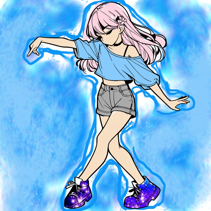 realistic girl danceing