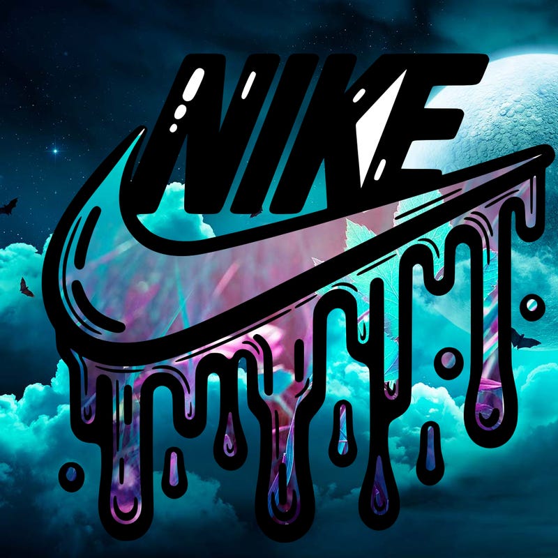 dripping nike logo
