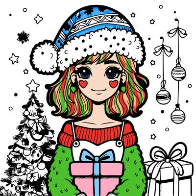 christmas teen girl