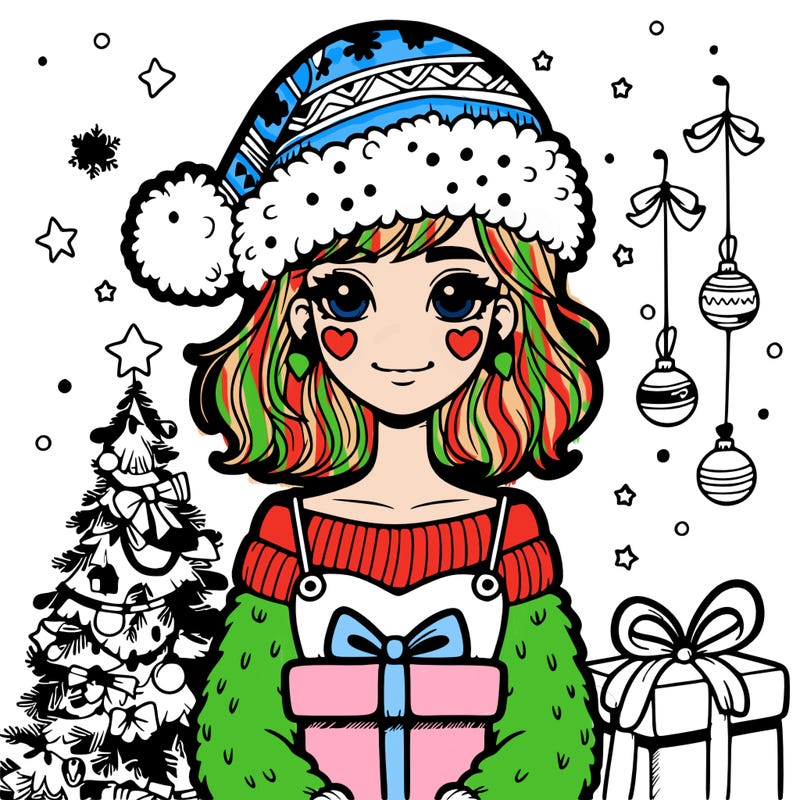 christmas teen girl