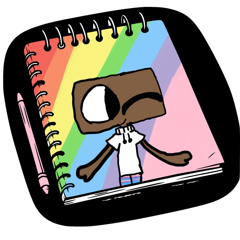 a blank sketch pad