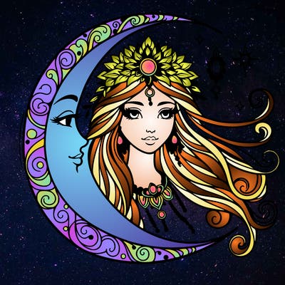 moon goddess realistic