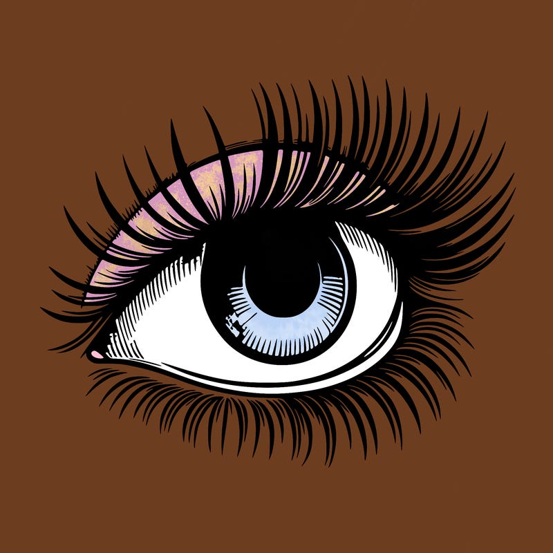 realistic eye long eylashes