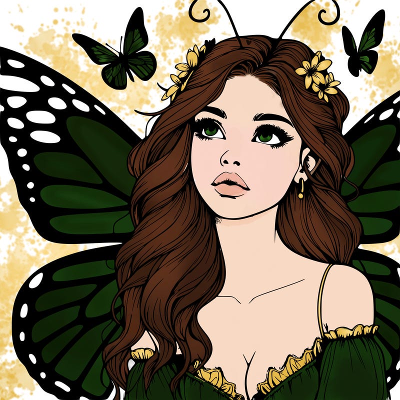 butterfly fairy realistic girl