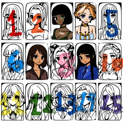 girls that look diffrent anime