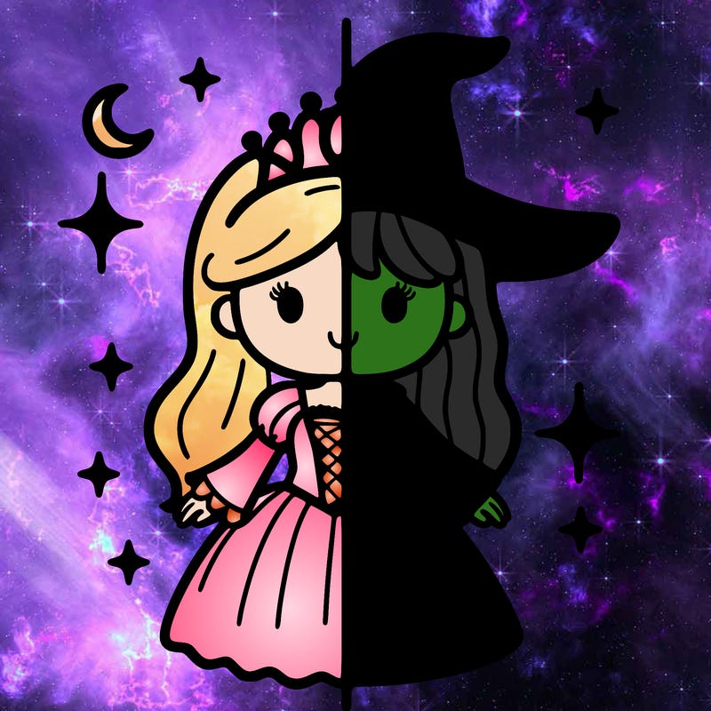 split princess and witch