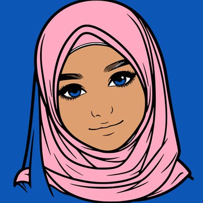 realistic girl with hijap