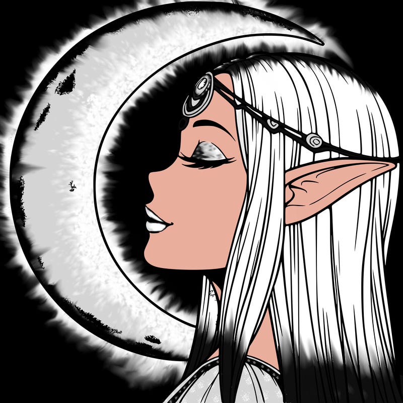 a realistic moon elf