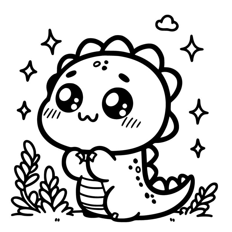 little kawaii dinosaur