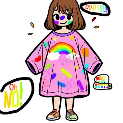 girl in oversized t-shirt