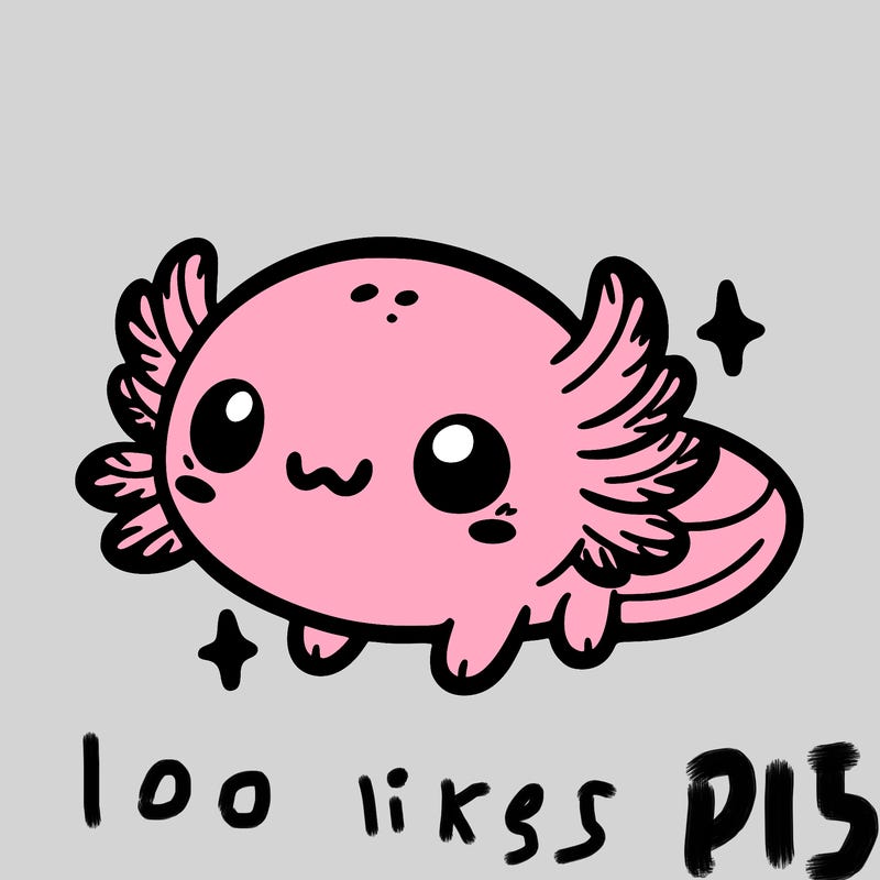 cute easy baby axolotl