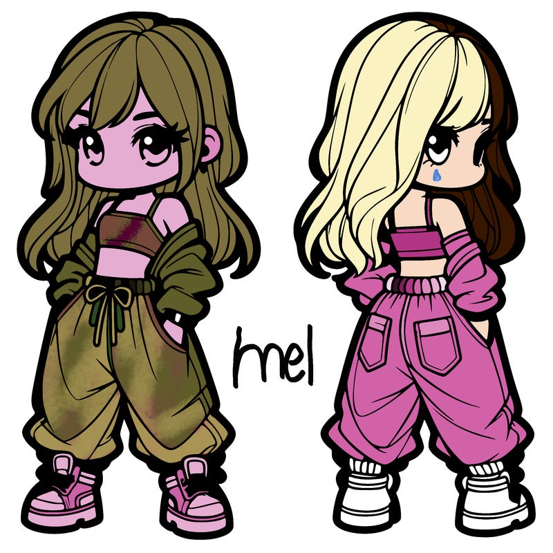 girl in crop top and baggy pants