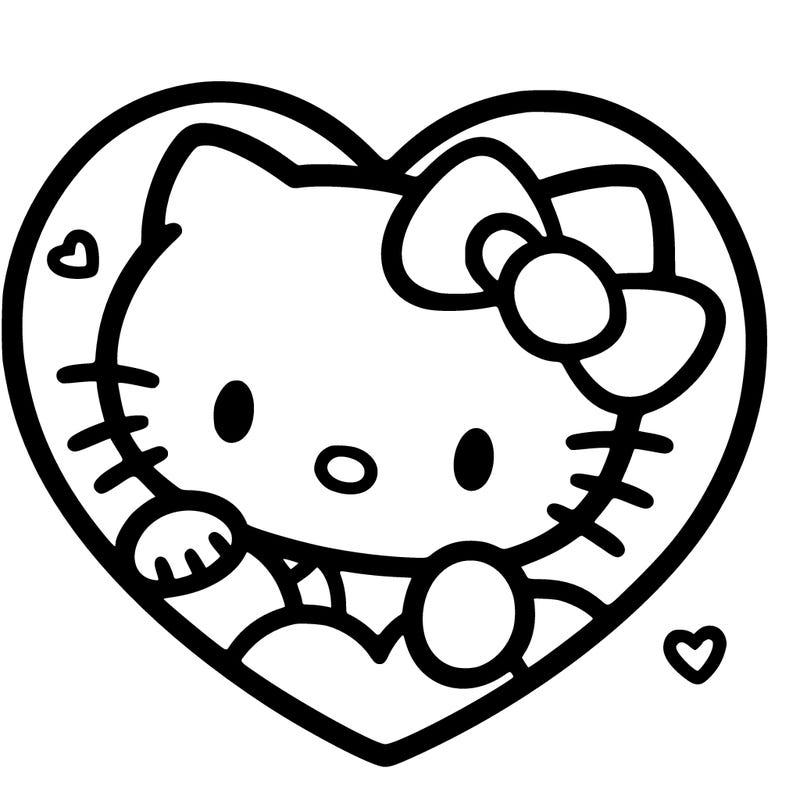 hello kitty on a heart