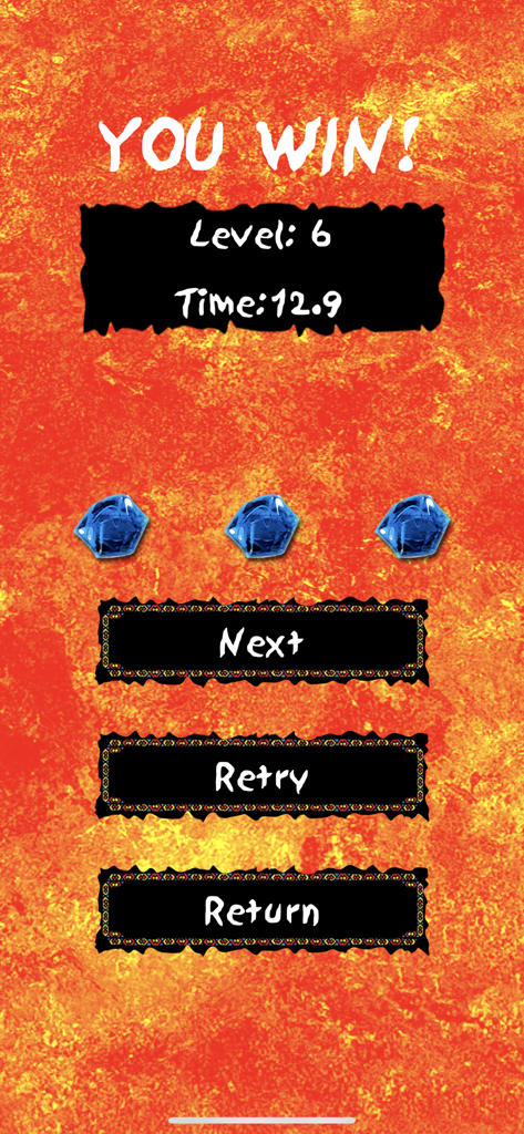 Ubongo – Puzzle Challenge - Ubongo puzzle game win screen displaying level completion results and earned blue jewels