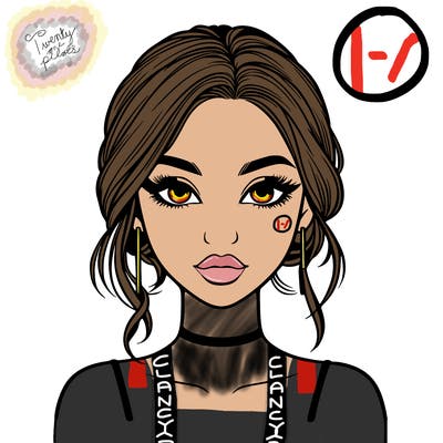 realistic girl with makeup on