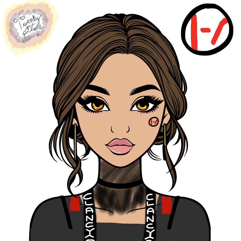 realistic girl with makeup on