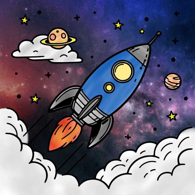 rocket in space