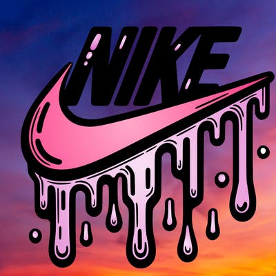 dripping nike logo