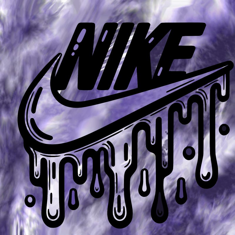 dripping nike logo