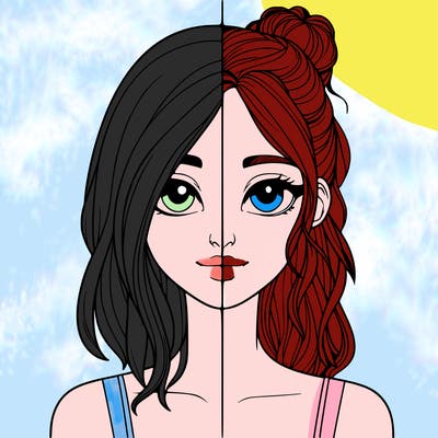 realistic girl split