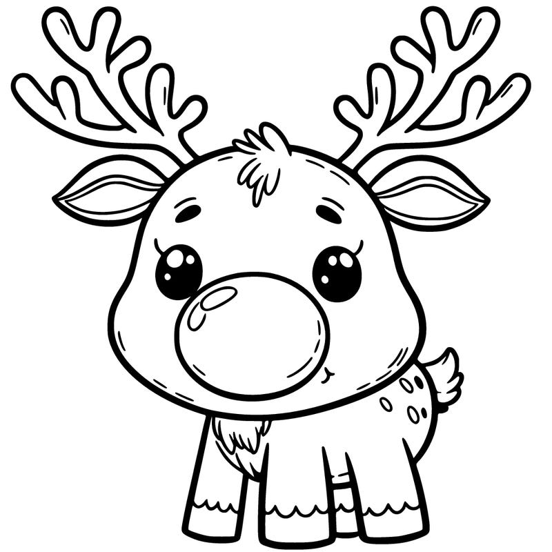 reindeer with big round nose