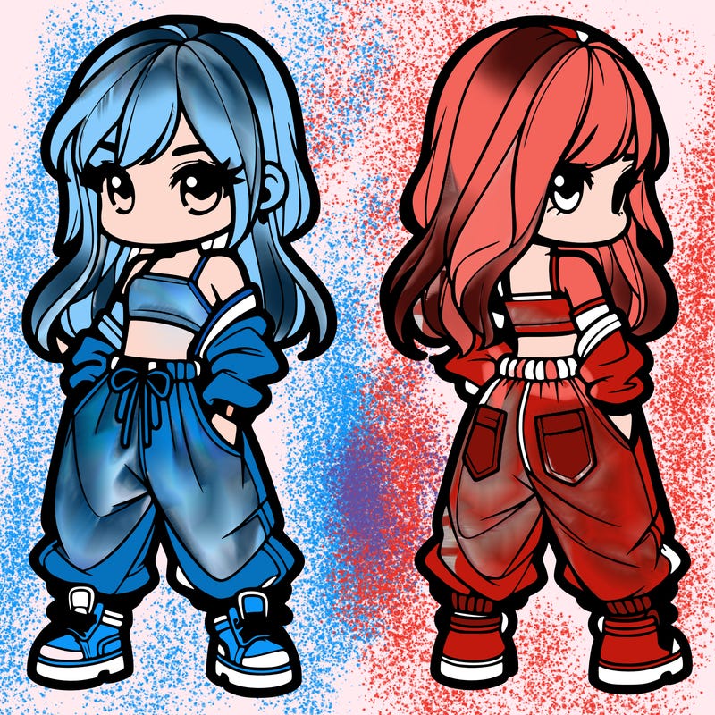 girl in crop top and baggy pants