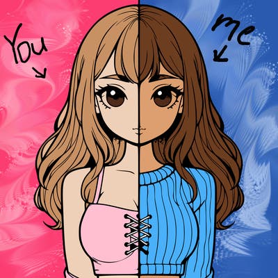 realistic girl split