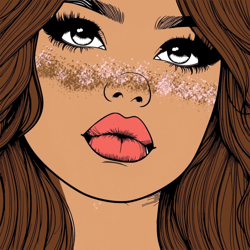 really realistic girl with lips