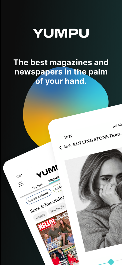 YUMPU Magazines and Newspapers - YUMPU app screen showing digital magazines and newspapers