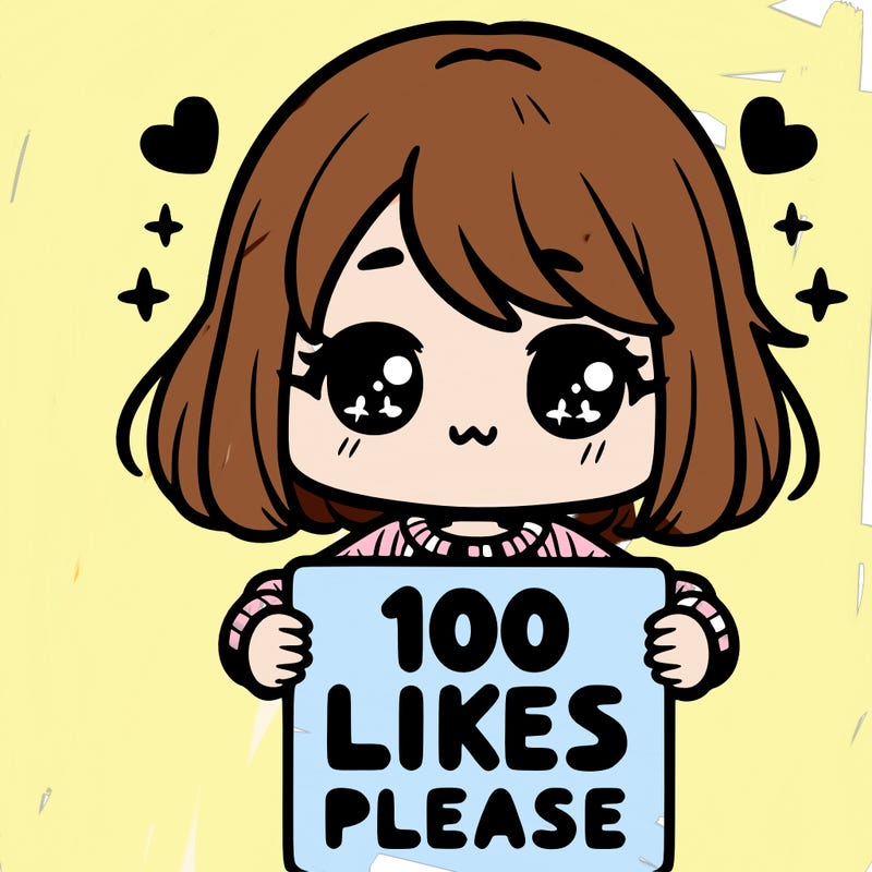 cute girl holding a sign saying 100 likes please