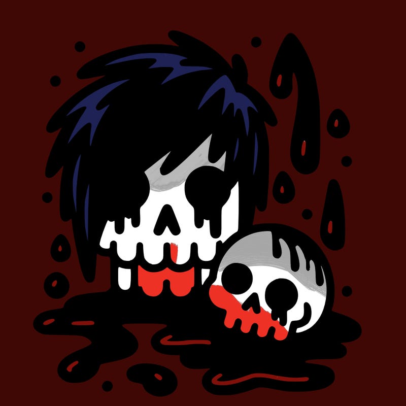 emo, death, blood, sckels