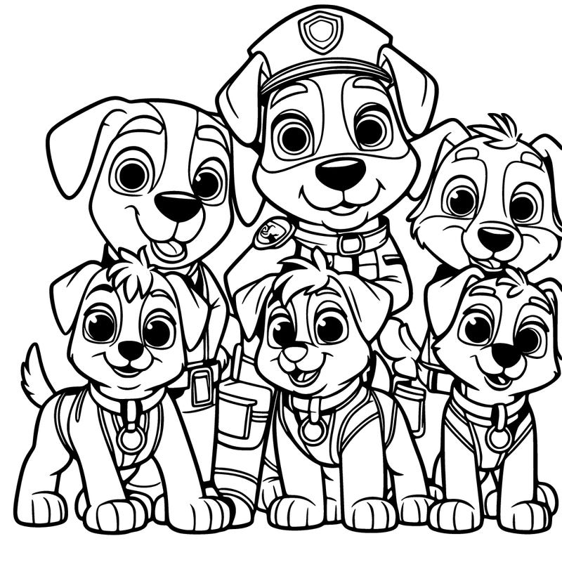 paw patrol with his team
