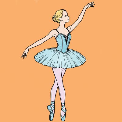 realistic ballerina
