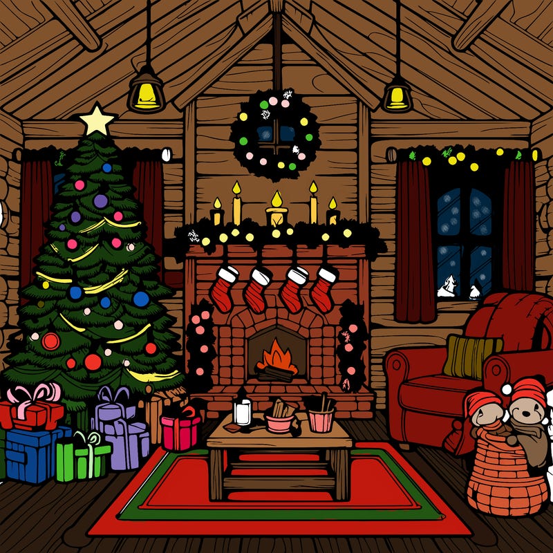 christmas house interior