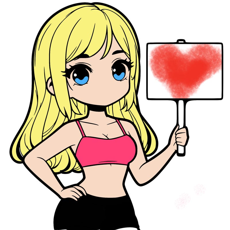 girl in a cute crop top holding a blank sign