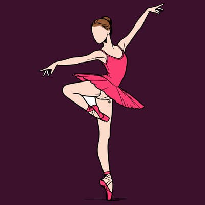 realistic person doing ballet