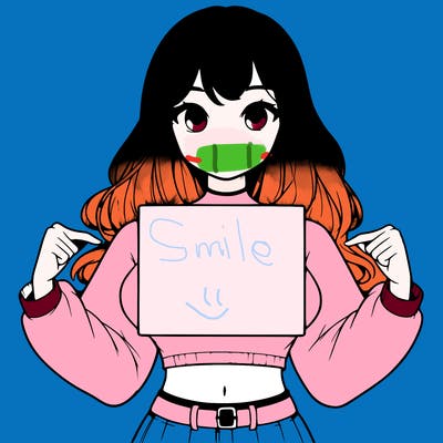 girl holding a blank sign in a long sleeve crop top