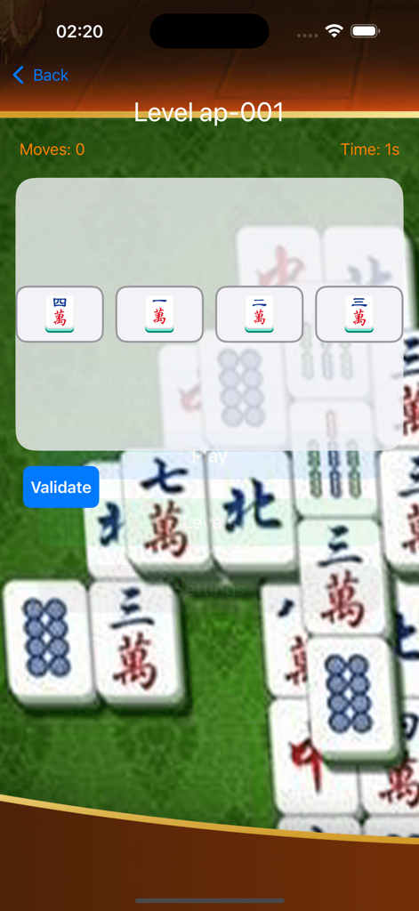 Number Rearrange - A mobile game interface of Number Rearrange showing numbered mahjong tiles in a logic puzzle sequence.