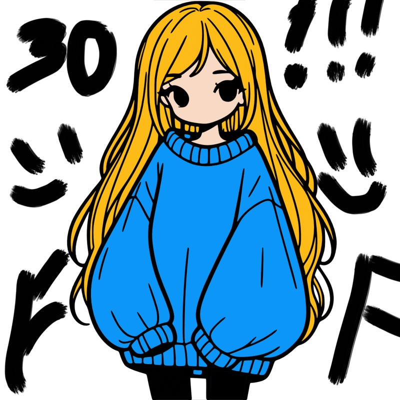 girl with long hair and is wearing an oversized sweater