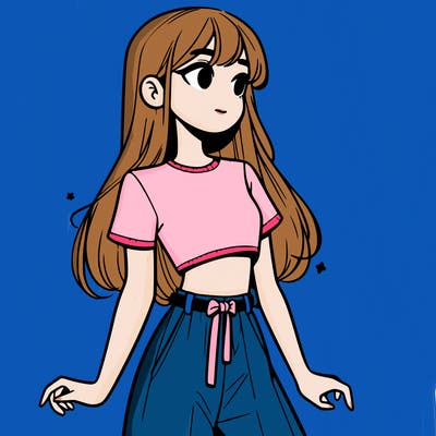 girl in a cute crop top